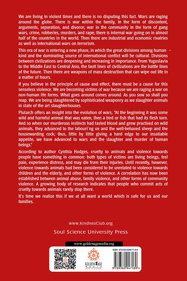 Backside image of Book "Slaughterhouses must close down"